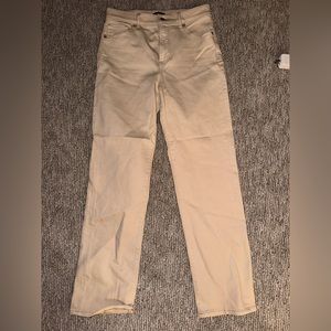 Express modern straight super high rise cream jeans never worn